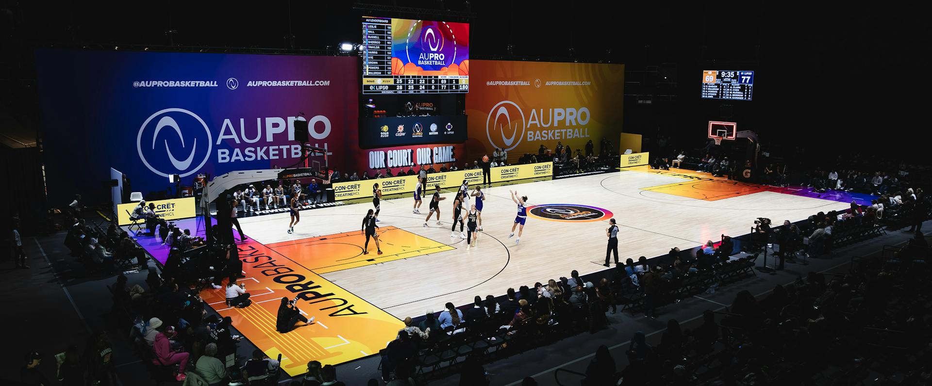 Athletes Unlimited Pro Basketball court